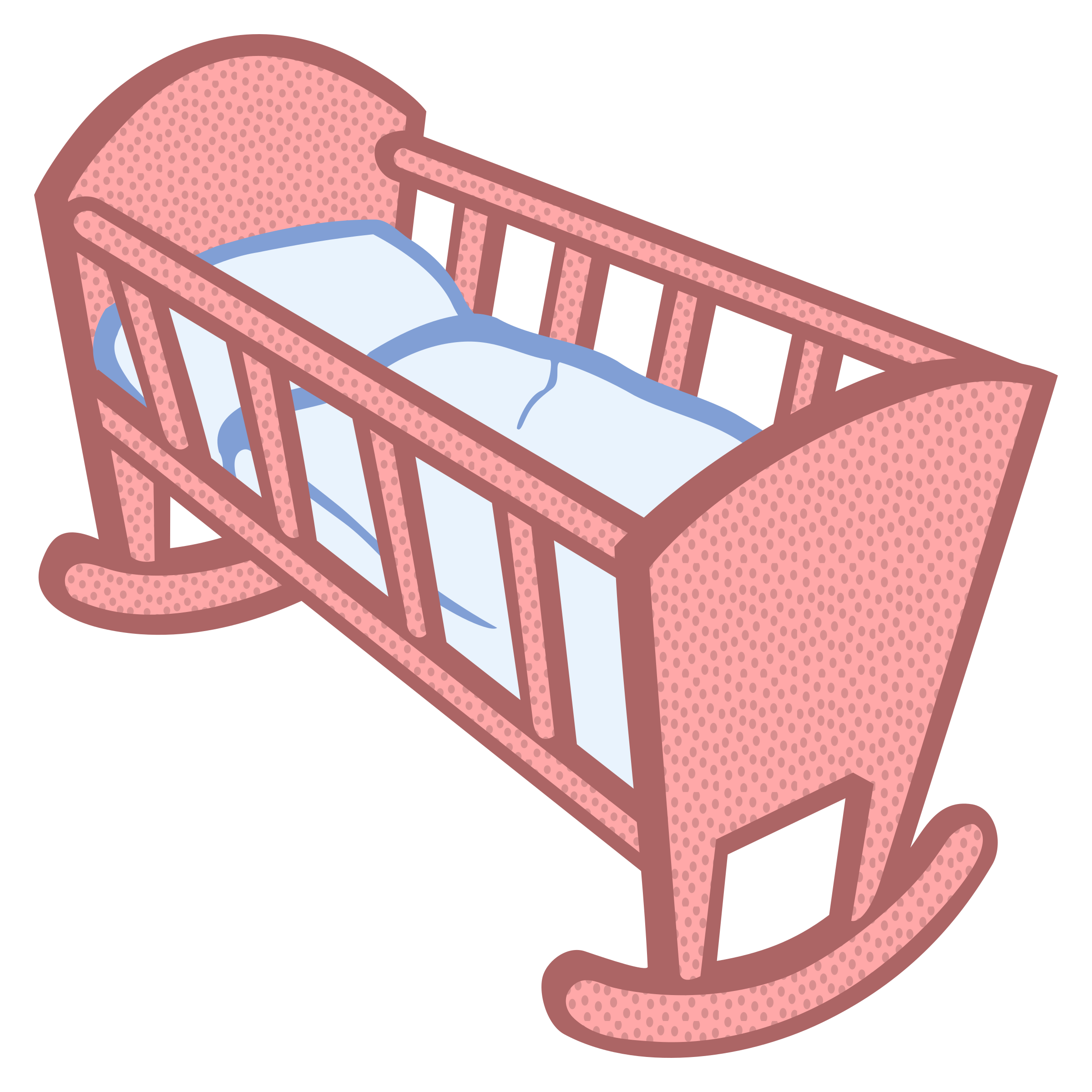 Clipart - cradle - coloured