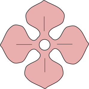 Flor De Quatro Pétalas clip art de vetor livre