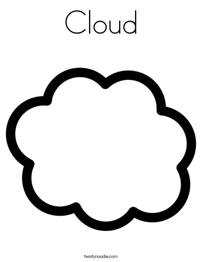 Cloud Coloring Page - Twisty Noodle