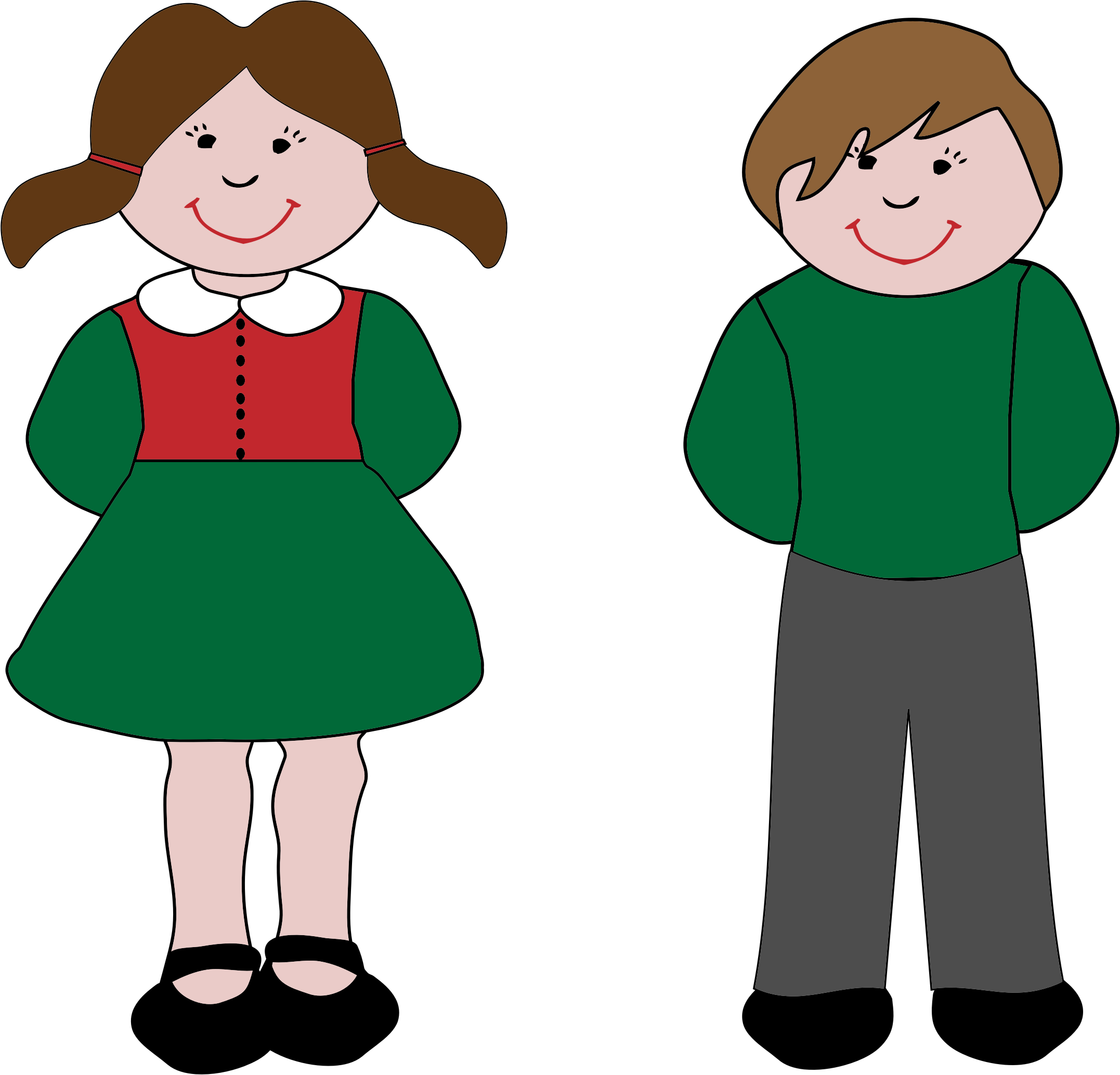 Clipart boy and girl