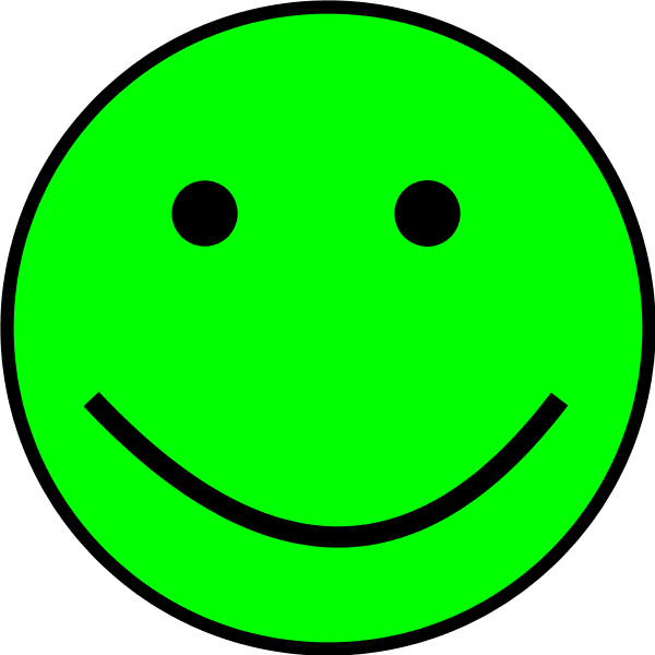 Green smiley face clip art