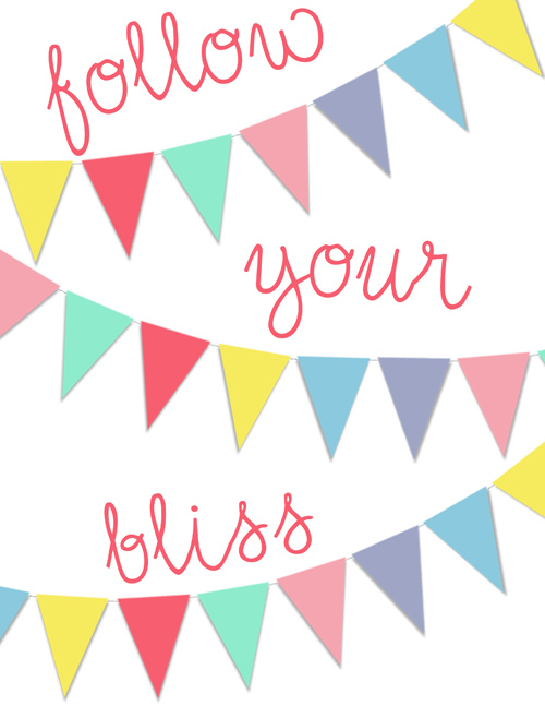 kind over matter: Freebie Alert : Printable Positive Bunting Art!