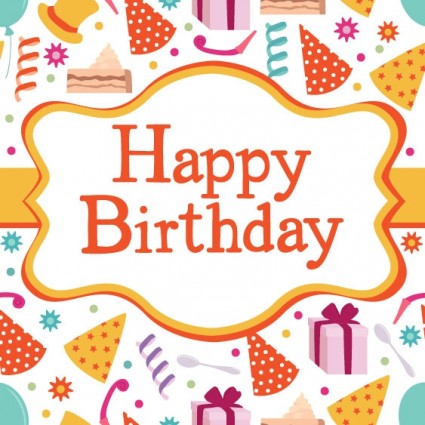 Birthday card 04 vector Free vector in Encapsulated PostScript eps ...
