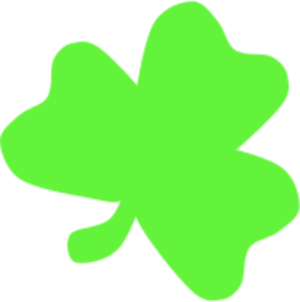 Light Green Shamrock - vector Clip Art