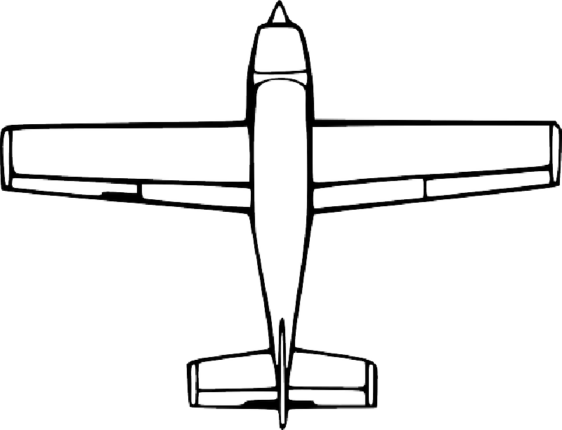 TOP, VIEW, OUTLINE, DRAWING, CARTOON, AIRPLANE, DOWN - Public ...