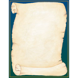 Scroll design on paper