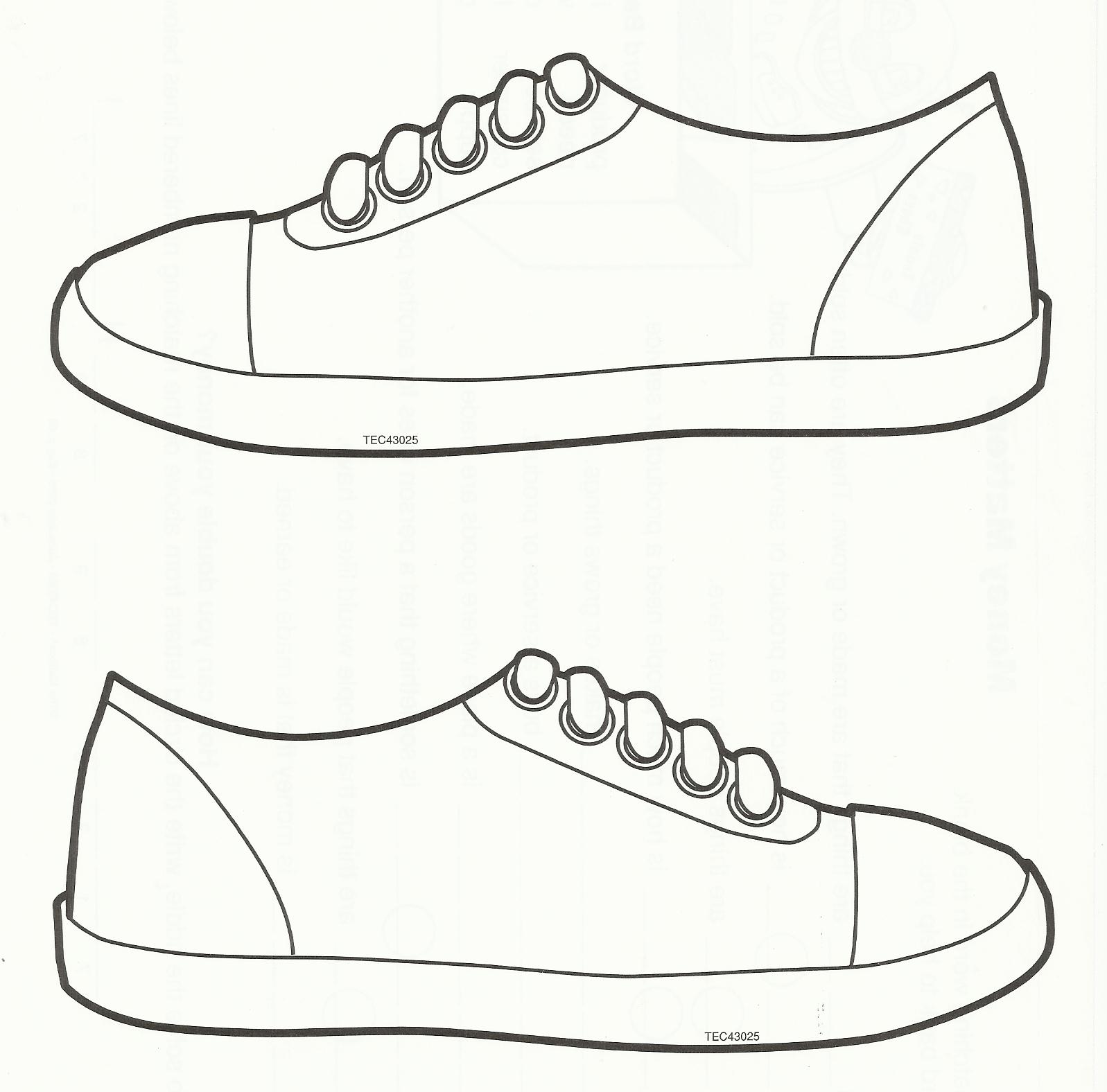 Sneakers Shoes Coloring Coloring - ClipArt Best