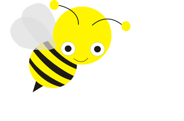 Cute bee clipart png