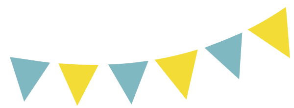 Blue Yellow Bunting Clip Art - vector clip art online ...