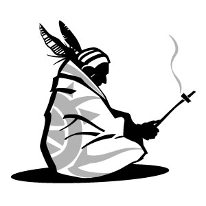 American Indian Smoking Pipe Vector