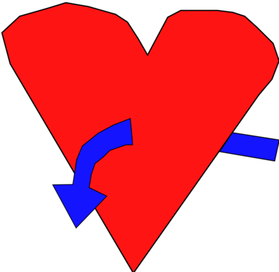 Free Stock Photos | Illustration Of A Red Heart With A Blue Curved ...