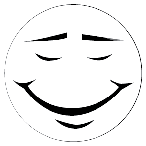 Laughter Therapy :: Laughter Therapy Smiley Face White Button Badge -