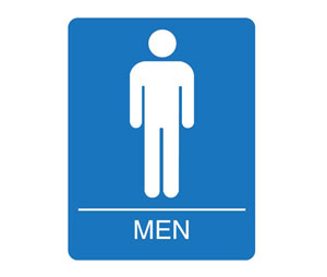Palmer Fixture W1001 BL Mens Restroom Sign- Blue - Palmer Fixture ...
