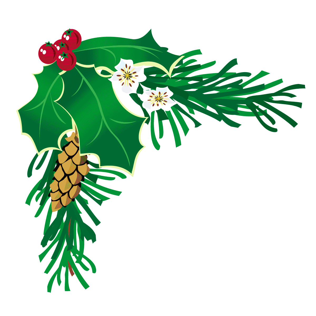 Pin Holly Border Clipart Etc