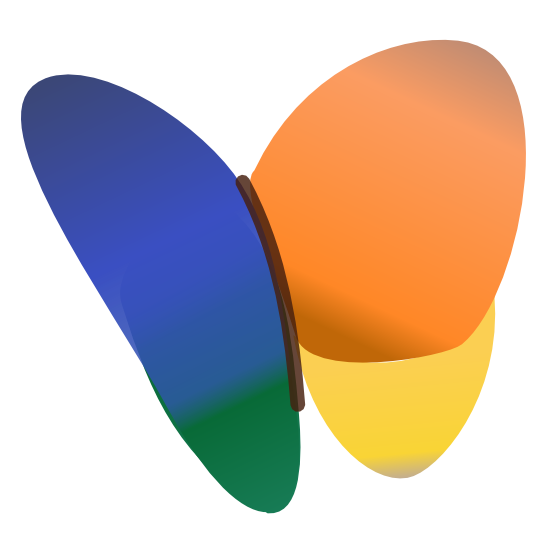 Clip Art: Butterfly 59 Flower Redonkulous ...