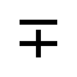 Minus Or Plus Sign Unicode Character U