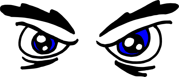 Angry Eyes clip art Free Vector