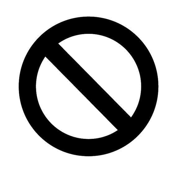 No No Circle Stop Cross Out Sign Logo Vinyl Decal by airetdesigns