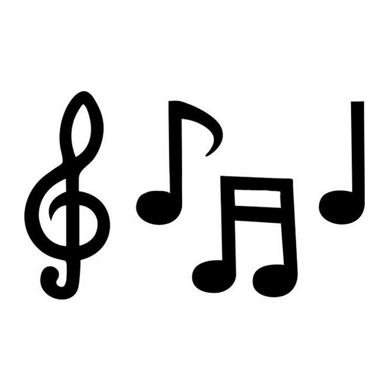 Car clipart with music symbols