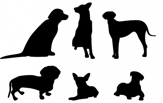 13 Dog Vector Silhouettes Vector | Free Download