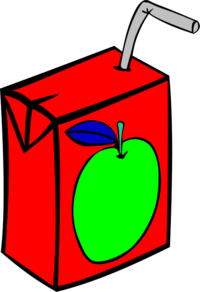 Bottle of apple juice clipart