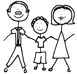Stick Family Clipart