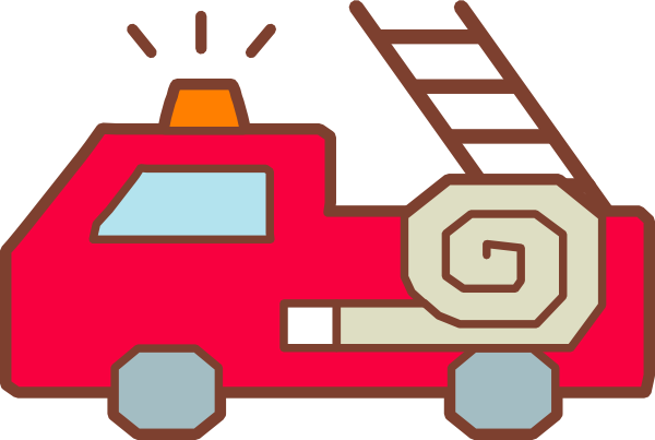 Fire Truck Outline Clipart