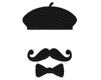 French mustache clipart