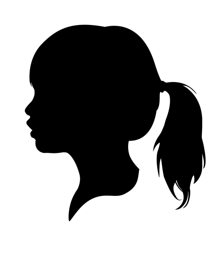 Colonial family clipart silhouette