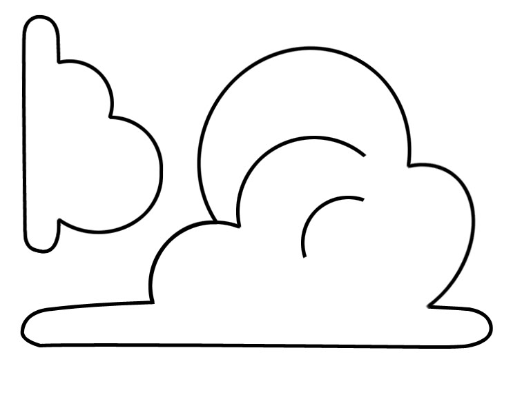 Cloud Template | Templates, Leaf ...