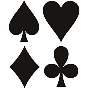 Amazon.com: Playing Card Symbols Wall Art Sticker 80 02 - Vinyl ...