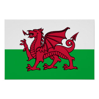 Welsh Flag Art & Framed Artwork | Zazzle
