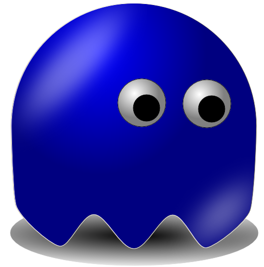 Pac Man Ghost Blue - ClipArt Best