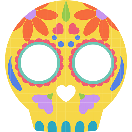 Cute sugar skull clipart