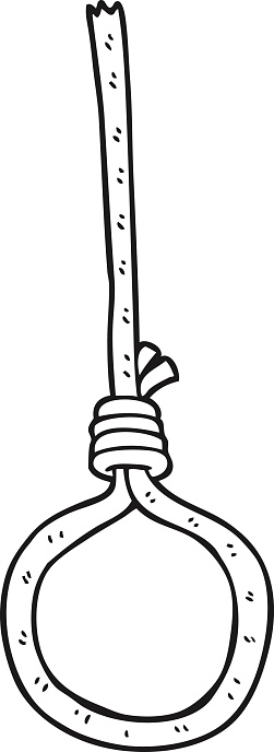 Clip Art Of Hanging Rope Clip Art, Vector Images & Illustrations ...