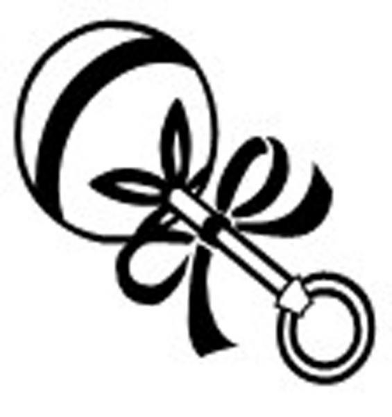 Baby Rattle Clipart Black And White