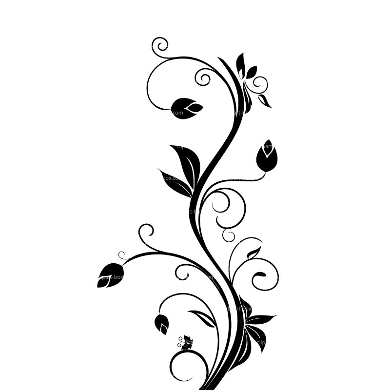 Flower Scroll Clipart