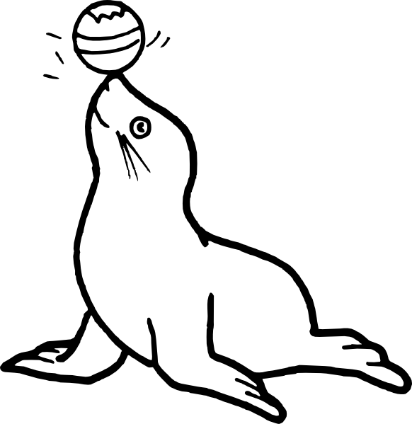 Seal Clip Art Black And White - Free Clipart Images