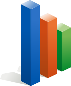 Bar chart clipart with transparent background