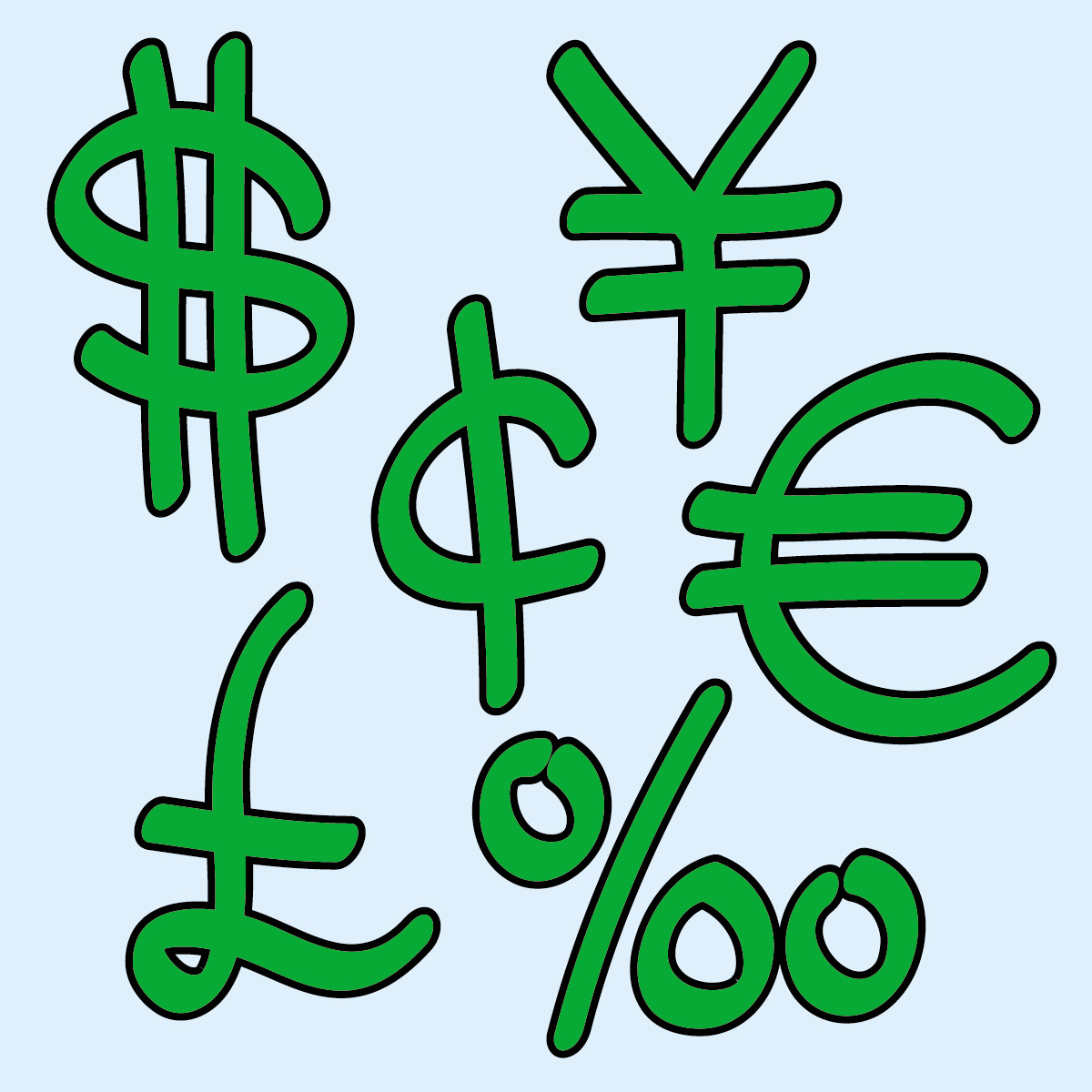 Money symbols clip art