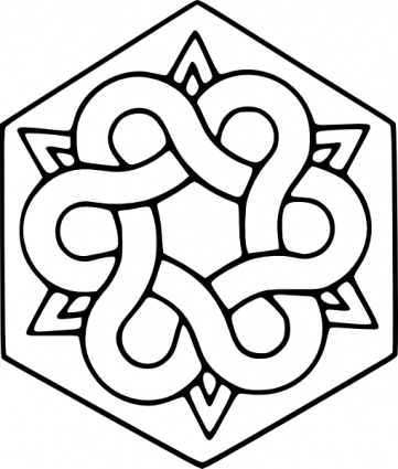 Hexagon clipart outline