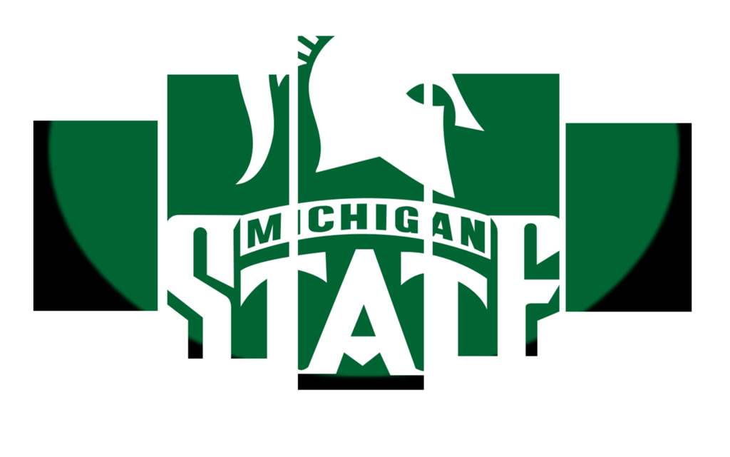 HD Printed Michigan State Spartans Basketball Logo 5 Pieces Canvas ...