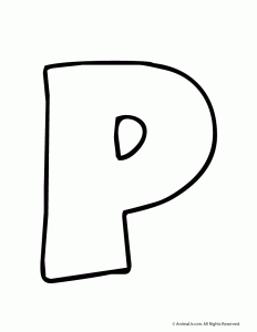 Letter p stencil clipart