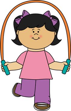 Girl jumping for joy clipart