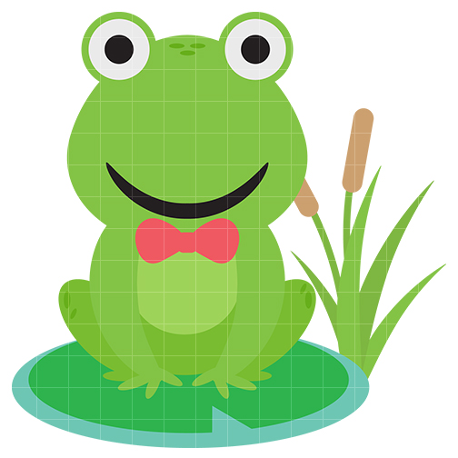 Cute frog clipart
