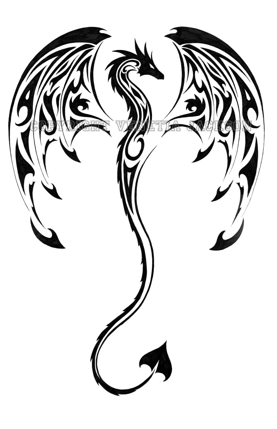 One More Tribal Dragon Tattoo Design | Fresh 2017 Tattoos Ideas