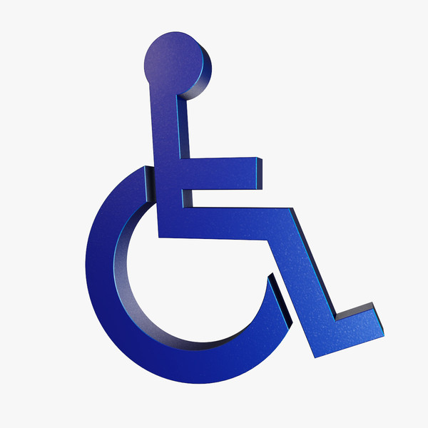 wheelchair symbol 3d max