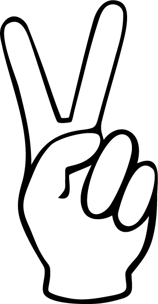 Finger Peace Sign Clipart