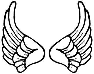 Angel wings glowing angel wing clip art vector glowing angel wing ...