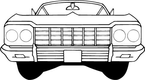 Black-and-white classic cartoon motor vehicles vector design ...
